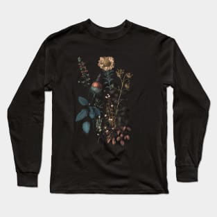 Dark, moody Botanical Illustration Long Sleeve T-Shirt